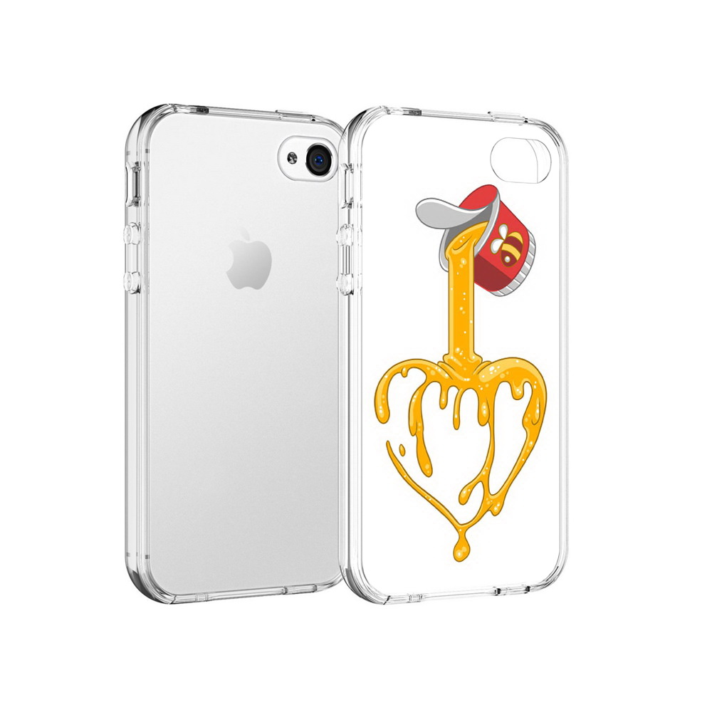

Чехол MyPads Tocco для Apple iPhone 4 медовое сердце, Прозрачный, Tocco