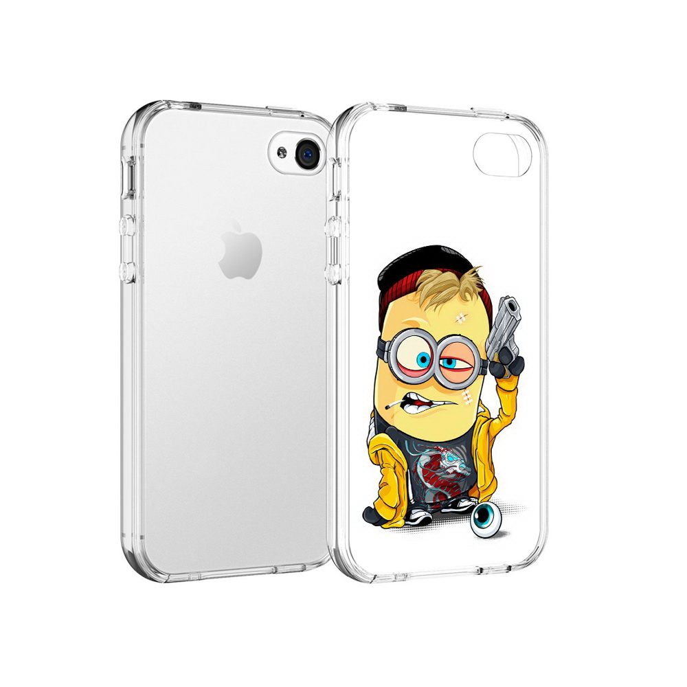

Чехол MyPads Tocco для Apple iPhone 4 миньон бандит, Прозрачный, Tocco
