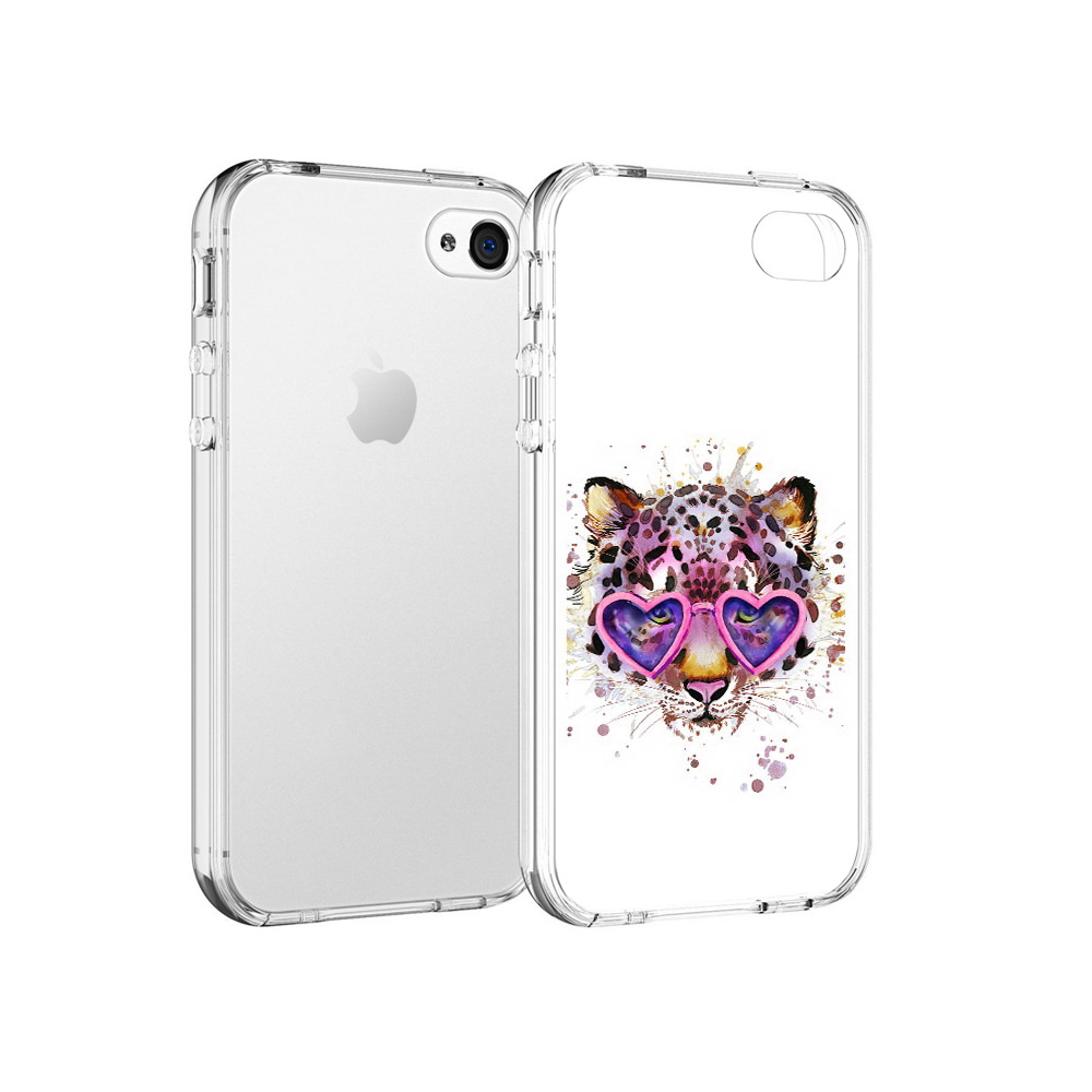 

Чехол MyPads Tocco для Apple iPhone 4 модный леопард, Прозрачный, Tocco