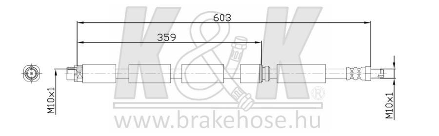 K K FT0478 Шланг тормозной передн BMW: X5 (E70) 07- F L+R