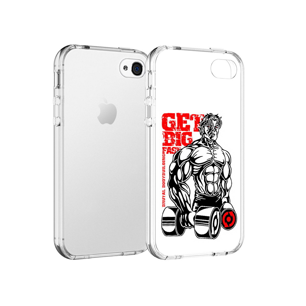 

Чехол MyPads Tocco для Apple iPhone 4 накаченное тело, Прозрачный, Tocco