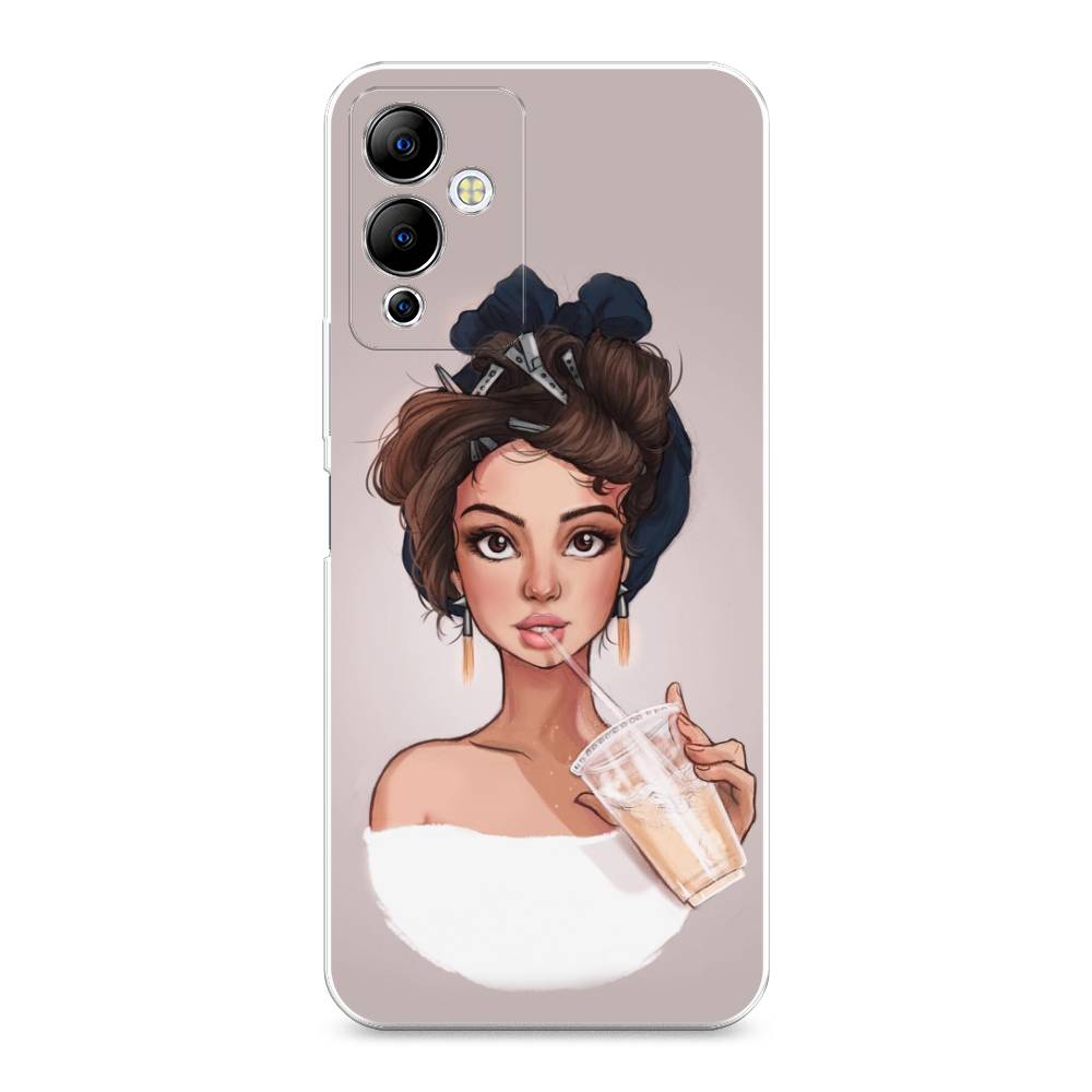 

Чехол на Infinix Note 12i "Девушка с фраппе", Серый, 3102050-6