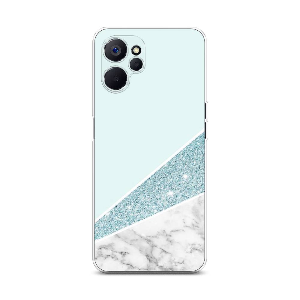 

Чехол Awog на Realme 10 5G "Мрамор с голубыми блестками", Голубой;белый, 2512650-3