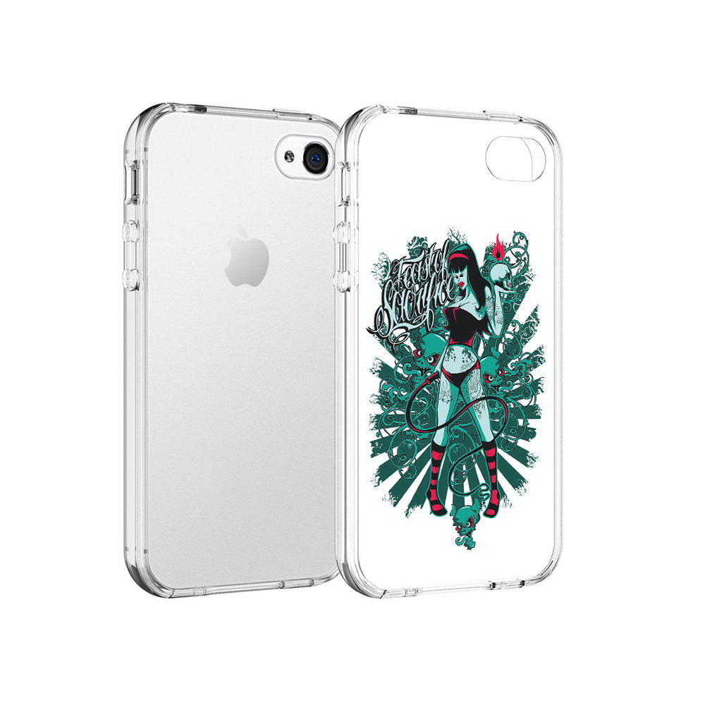 

Чехол MyPads Tocco для Apple iPhone 4 нарисованная девушка в татуировках, Прозрачный, Tocco