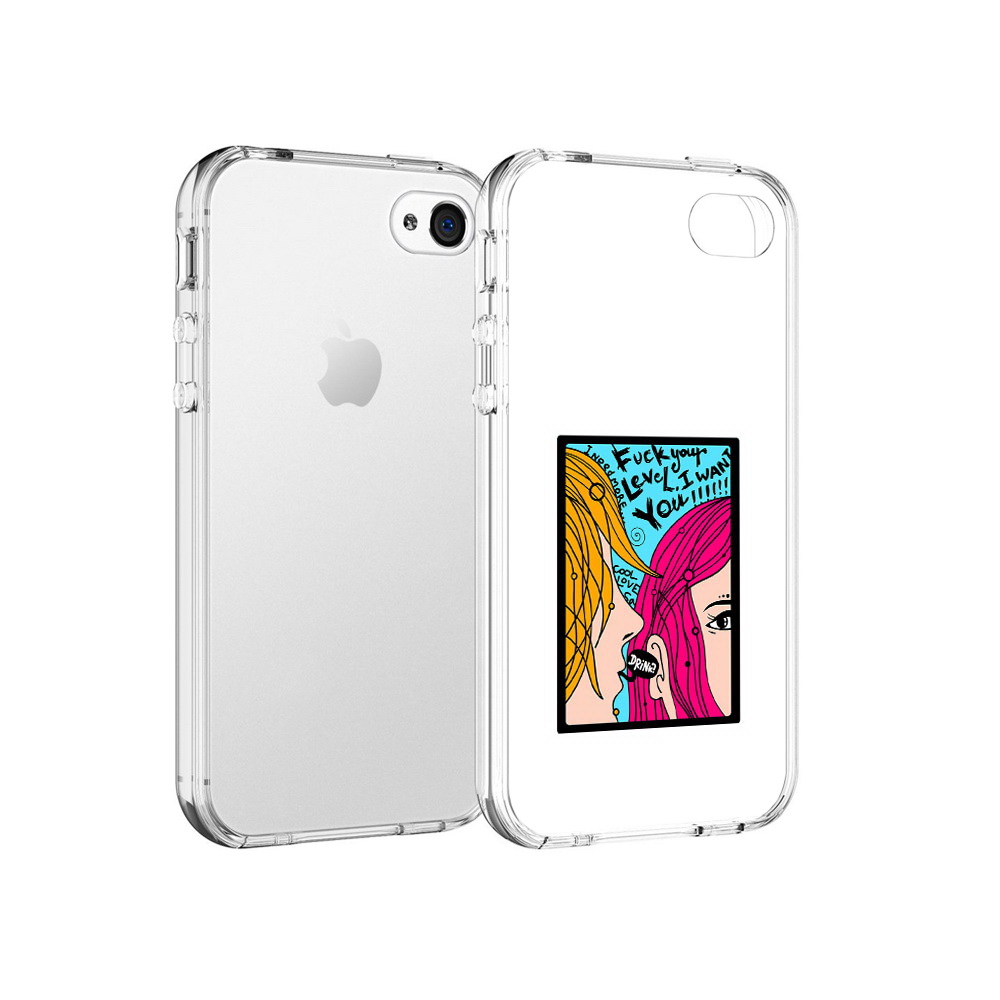 

Чехол MyPads Tocco для Apple iPhone 4 Выпьем, Прозрачный, Tocco