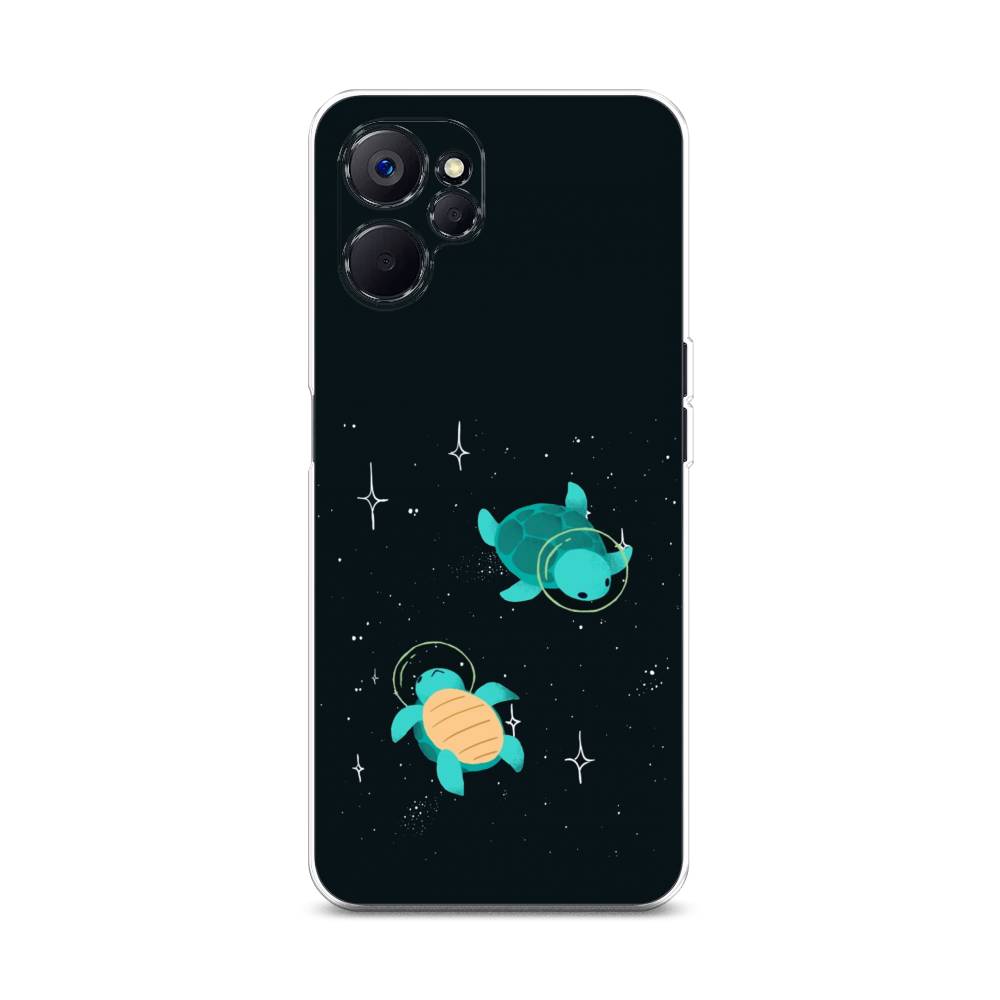 

Чехол Awog на Realme 10 5G "Черепашки космонавты", Черный;синий, 2512650-4