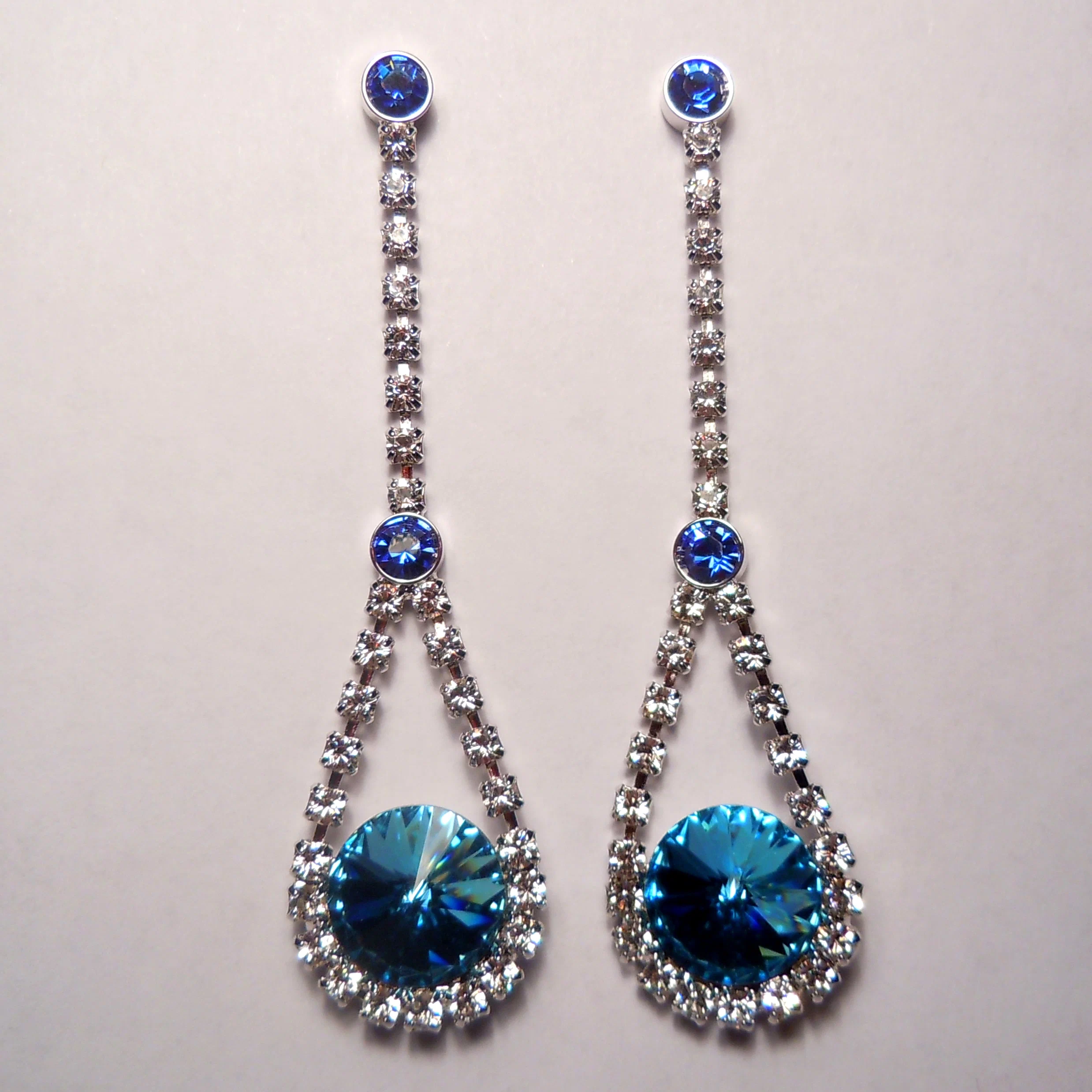 

Серьги из бижутерного сплава Чарующий Рай 7440-3074, swarovski, 7440-3074