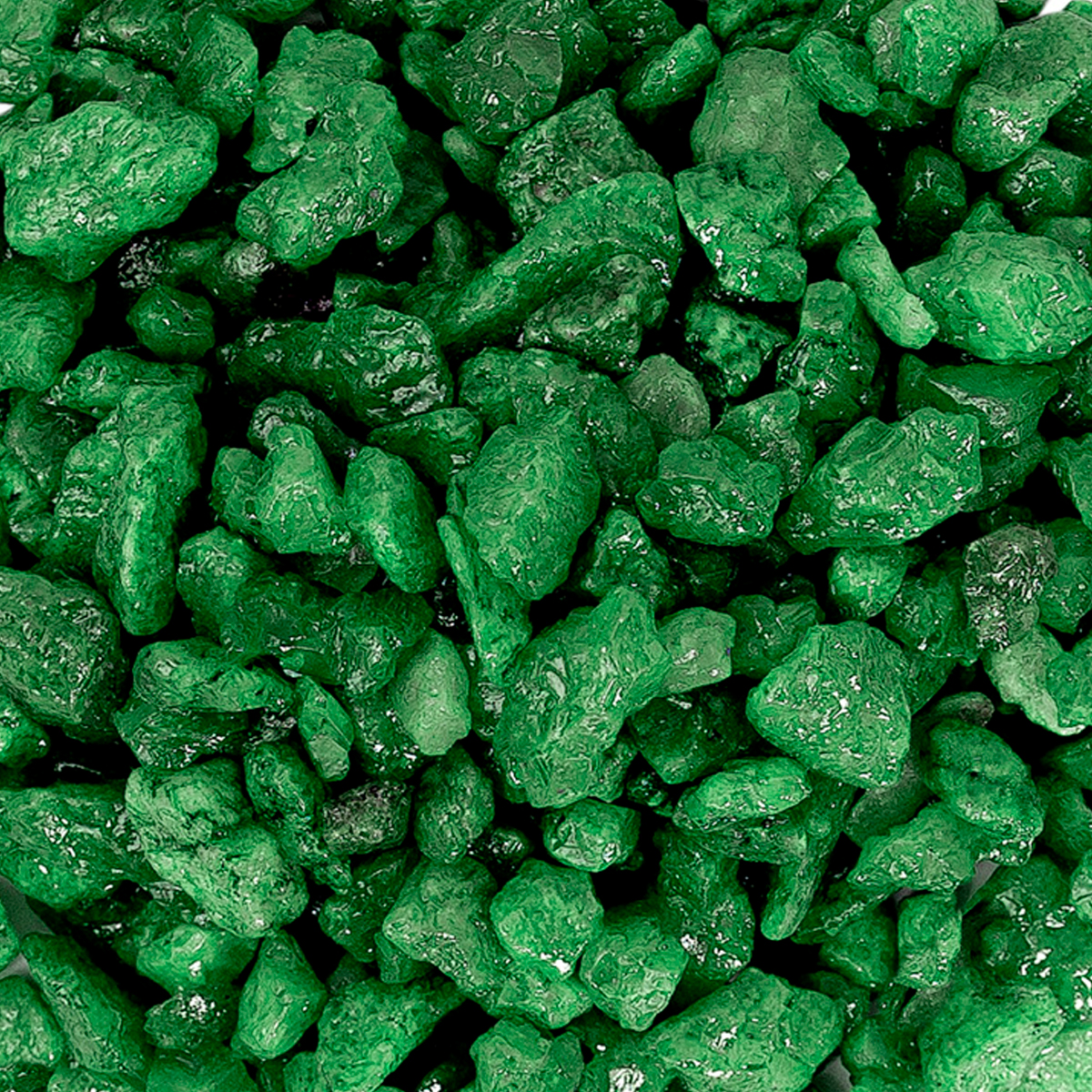 Грунт для растений Zoo One Зелёный/Малахит, натуральный камень, фракция 5-10 мм, 1 кг