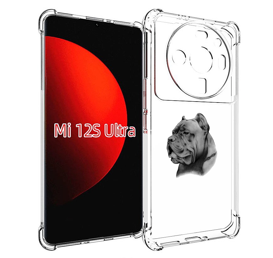 

Чехол MyPads грозный бульдог для Xiaomi 12S Ultra, Прозрачный, Tocco