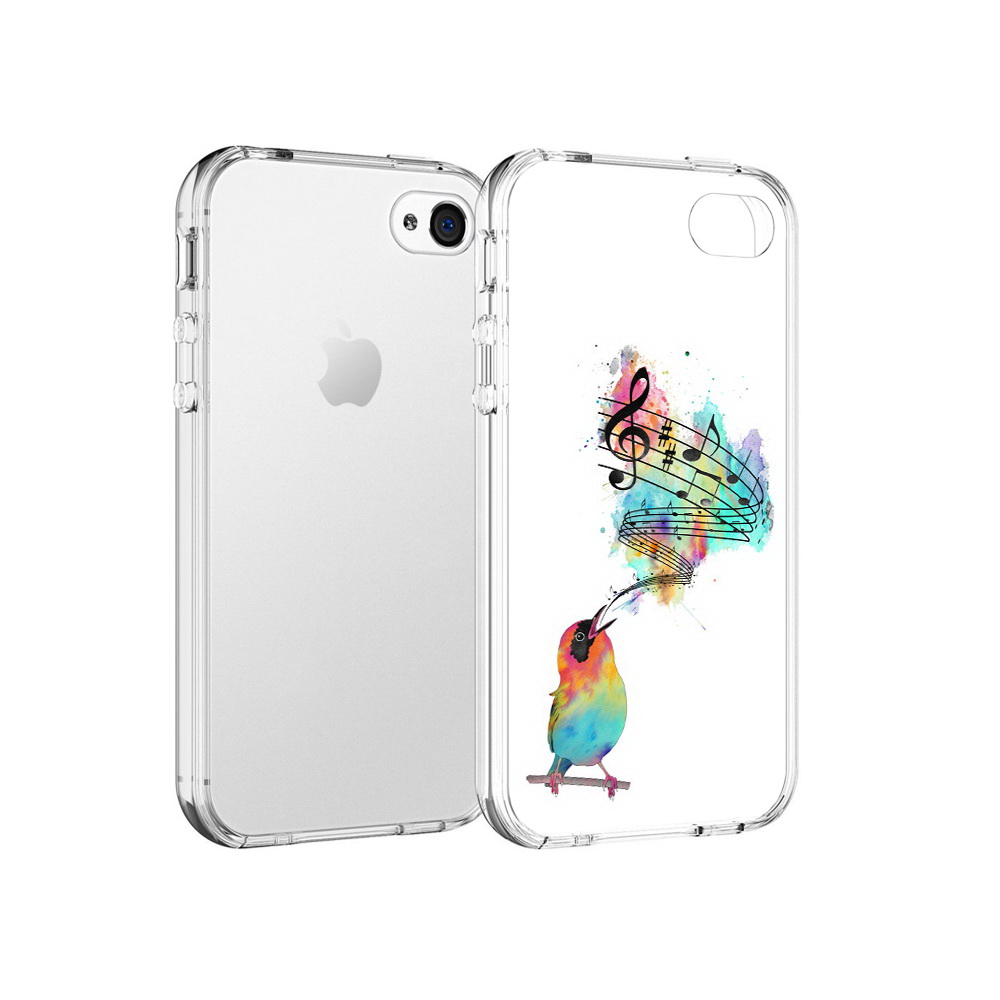 

Чехол MyPads Tocco для Apple iPhone 4 певчая птичка, Прозрачный, Tocco