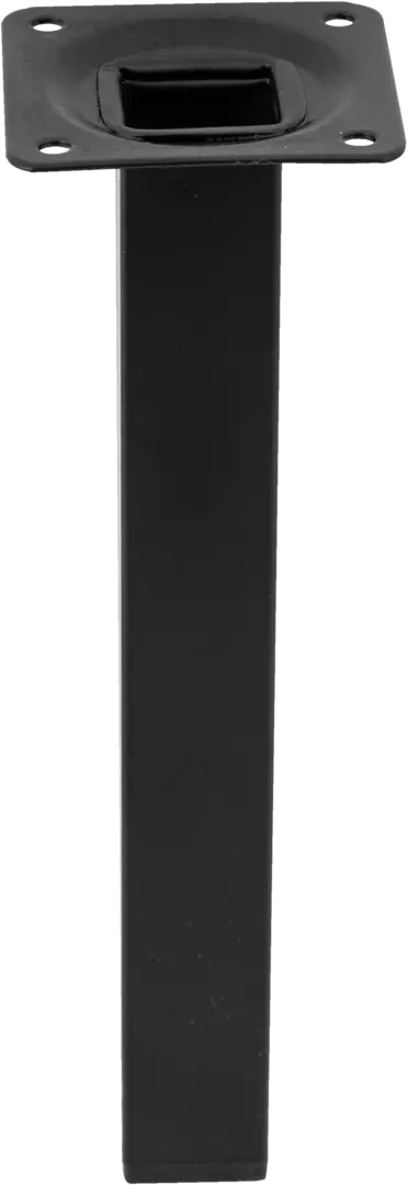 Ножка квадратная 200х25 мм сталь максимальная нагрузка 50 кг цвет черный