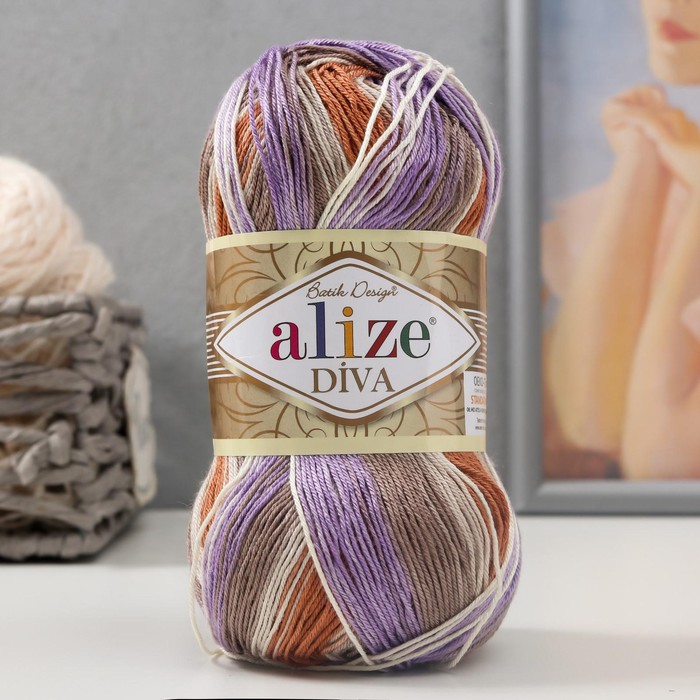 

Пряжа Alize Diva Batik 100% микрофибра 350м/100гр 7391