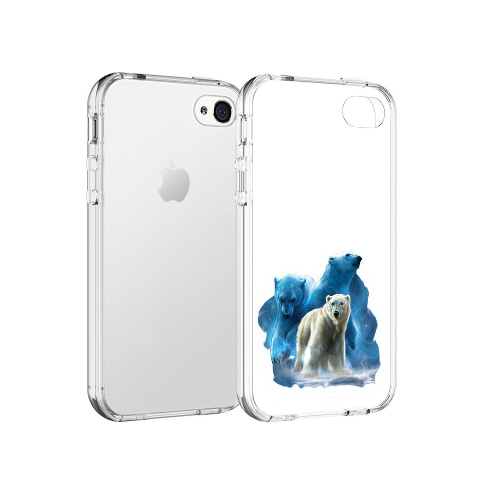 

Чехол MyPads Tocco для Apple iPhone 4 полярный медведь, Прозрачный, Tocco