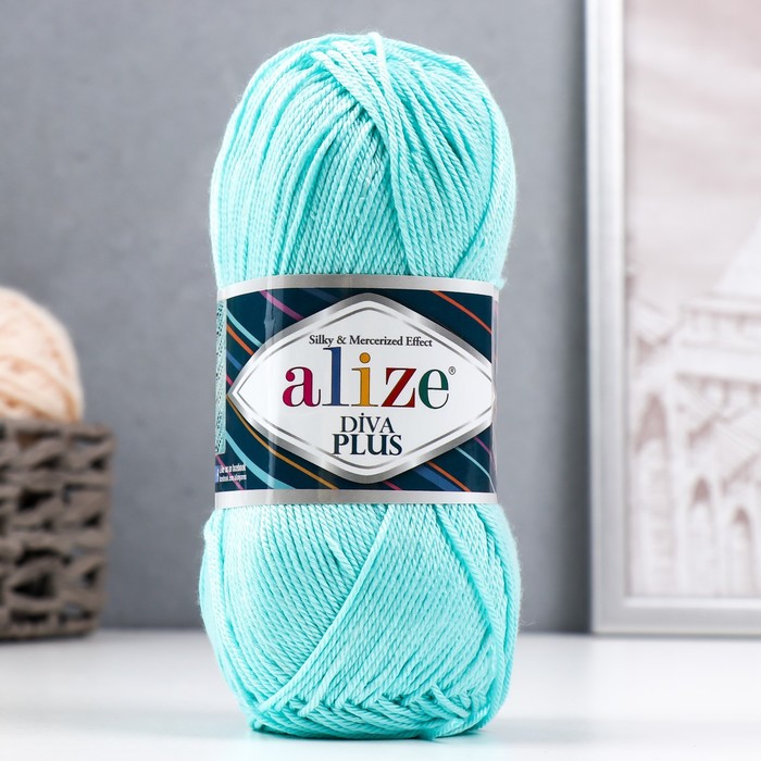 

Пряжа Diva plus 100% микрофибра акрил 220м/100гр (15), Бирюзовый
