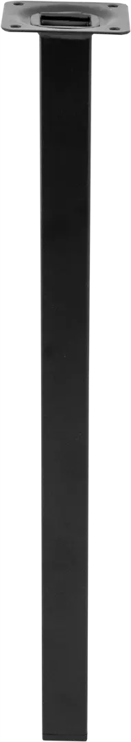Ножка квадратная 400х25 мм сталь максимальная нагрузка 50 кг цвет черный