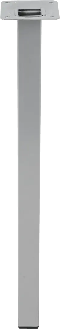 Ножка квадратная 400х25 мм сталь максимальная нагрузка 50 кг цвет серый