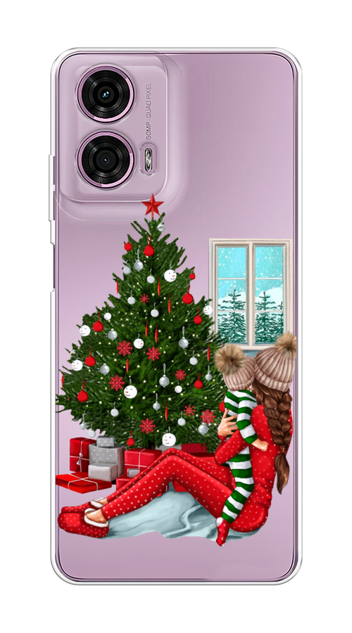 

Чехол на Motorola Moto G24 "Новый год с мамой", Красный;зеленый;голубой, 243850-1