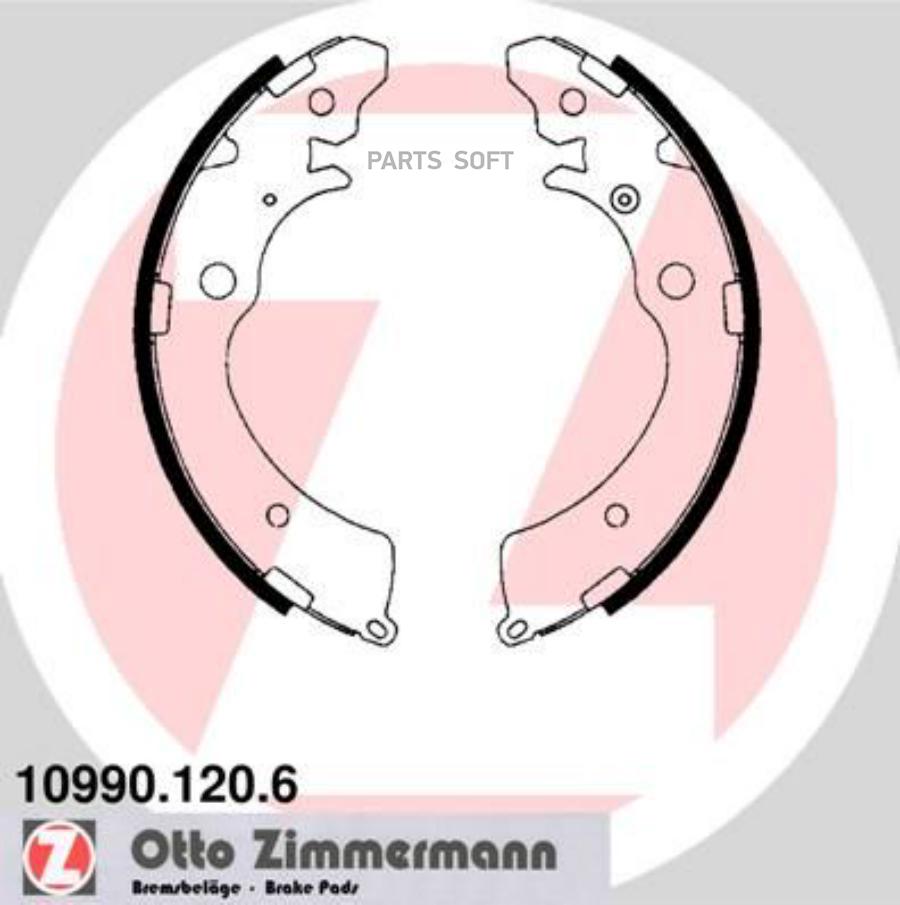 

Тормозные колодки ZIMMERMANN барабанные 109901206