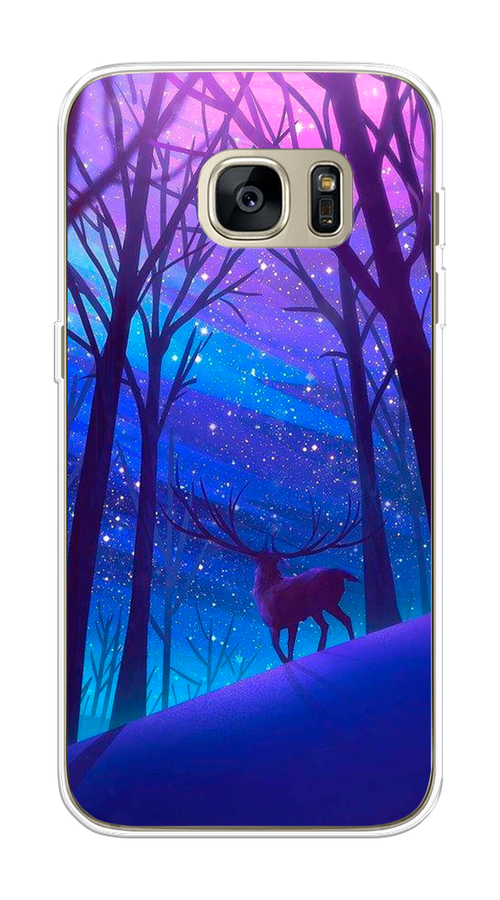 

Чехол Awog на Samsung Galaxy S7 edge "Северный олень", Фиолетовый;голубой;синий, 24650-2