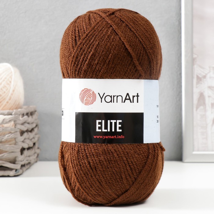 

Пряжа Elite 100% акрил 300м/100гр (05 коричневый)