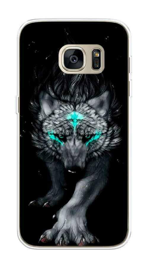 

Чехол Awog на Samsung Galaxy S7 edge "Волшебный волк", Черный;серый, 24650-2