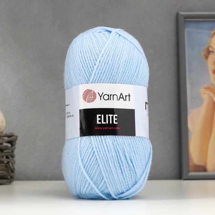 

Пряжа Elite 100% акрил 300м/100гр (215 голубой)