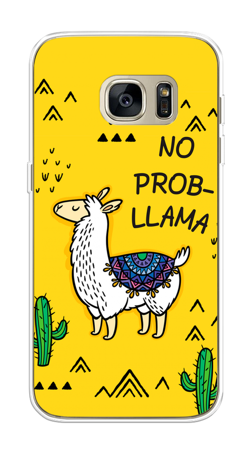 

Чехол Awog на Samsung Galaxy S7 edge "No probLLama", Желтый;черный;синий, 24650-2