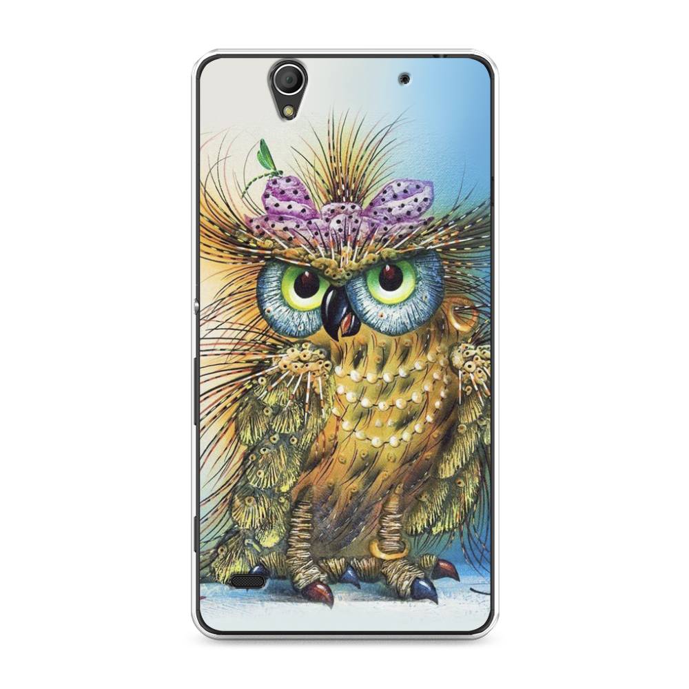 

Чехол на Sony Xperia C4 "Модная сова", Коричневый;голубой, 52650-1
