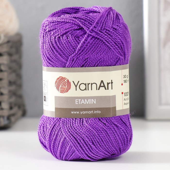 

Пряжа Etamin 100% акрил 180м/30гр (431 фиолетовый) (10 шт)
