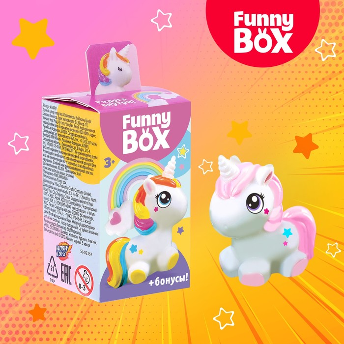 фото Фигурка woow toys funny box пони, радуга, инструкция, наклейки