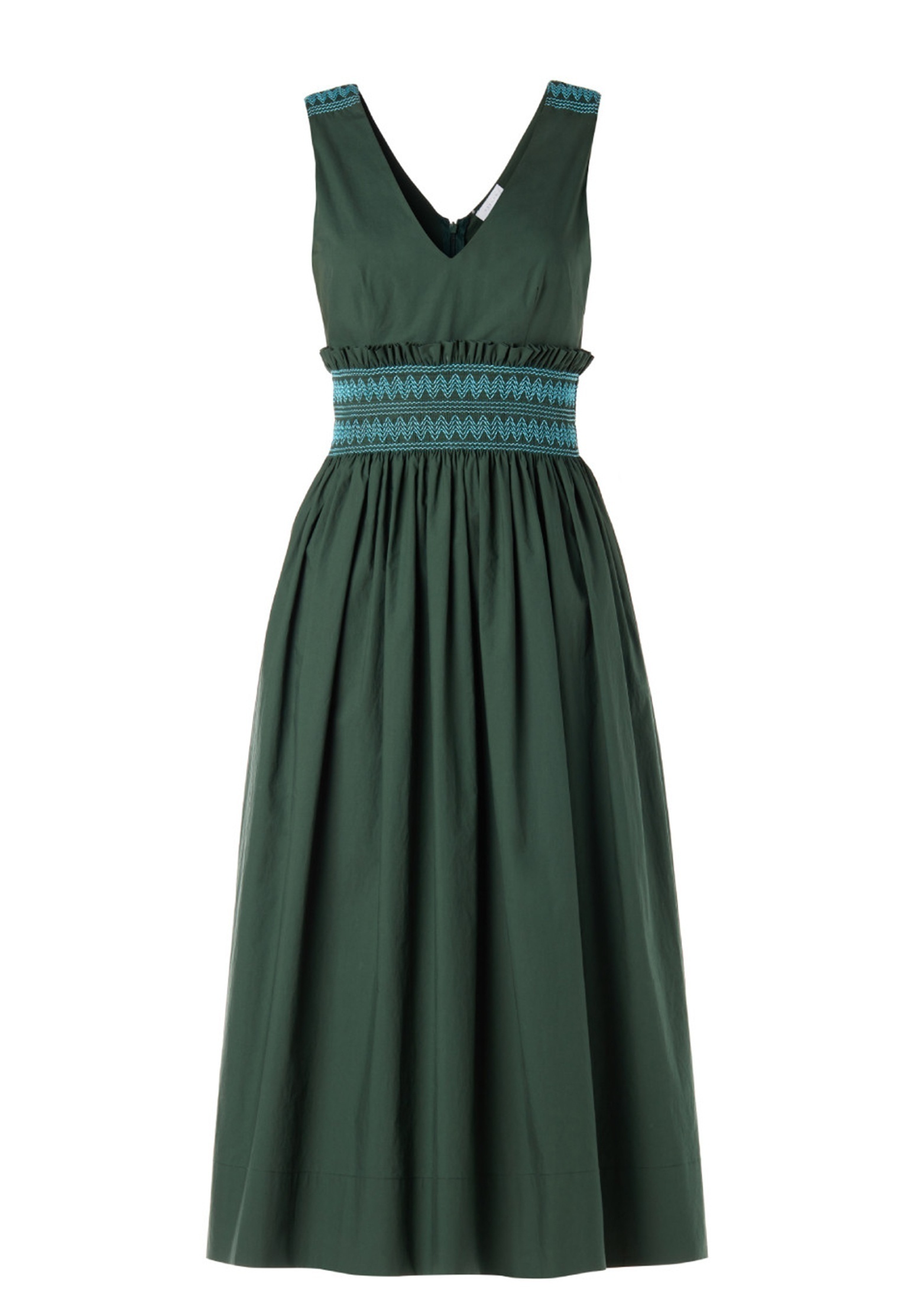 Платье женское P.A.R.O.S.H. 143589 зеленое XS