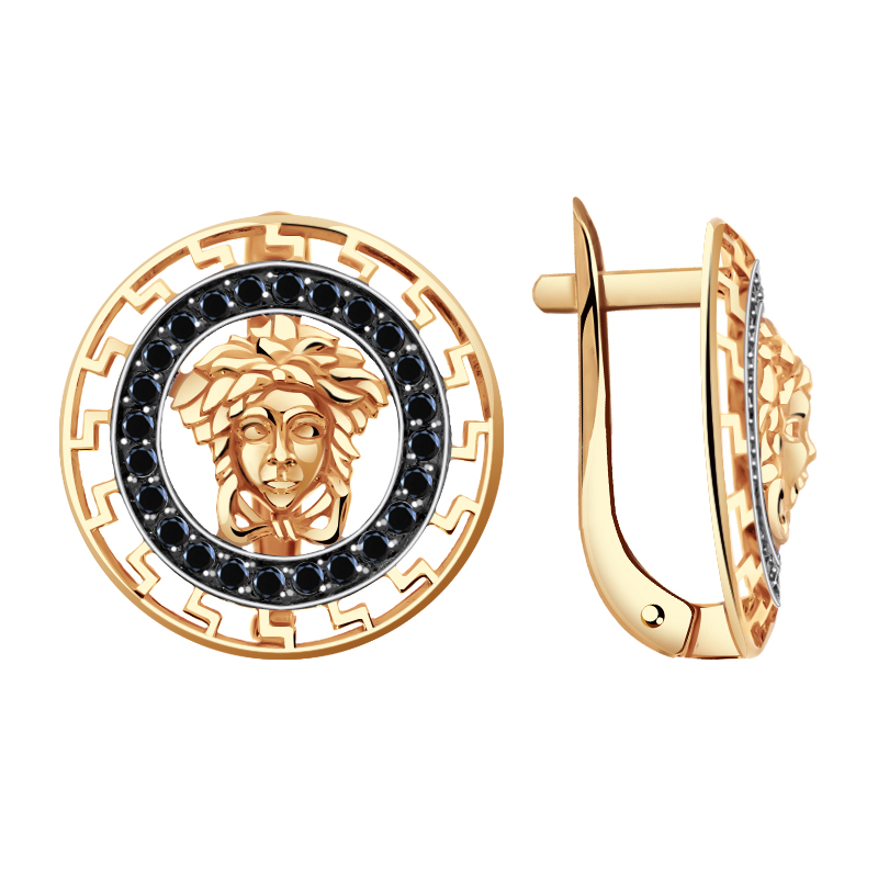 

Серьги из красного золота ЯХОНТ Золотой 2710999, фианит, 2710999