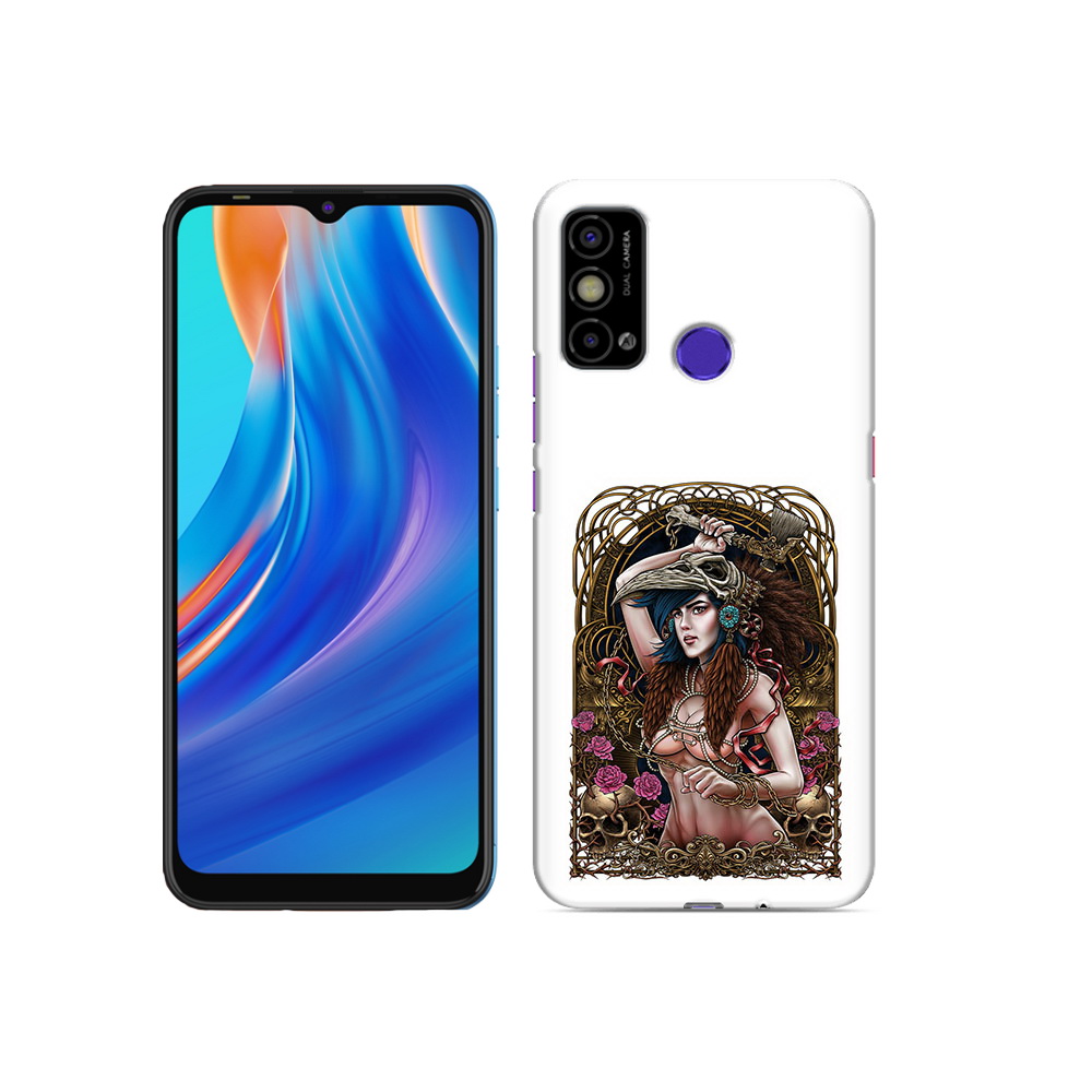 

Чехол MyPads Tocco для Tecno Spark Go красивая девушка рисунок, Прозрачный, Tocco