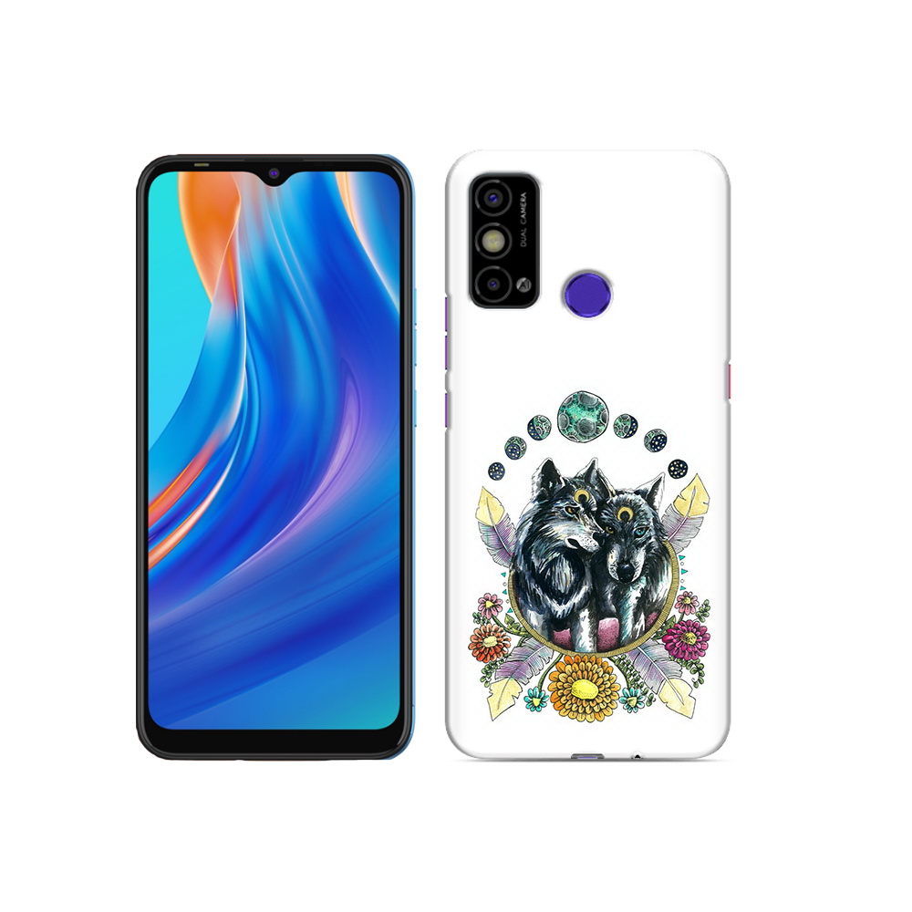 

Чехол MyPads Tocco для Tecno Spark Go красивые волки абстракция, Прозрачный, Tocco