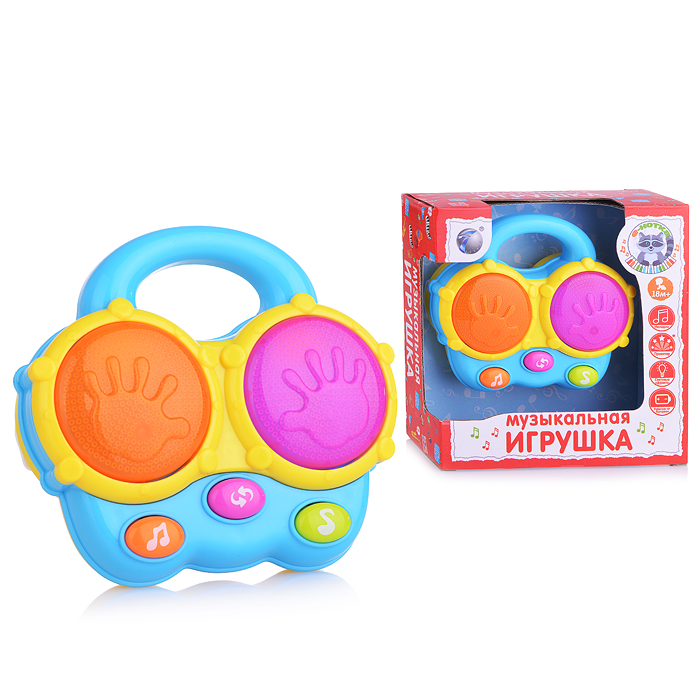 

Развивающая игрушка 65078 Барабан на батарейках, в коробке