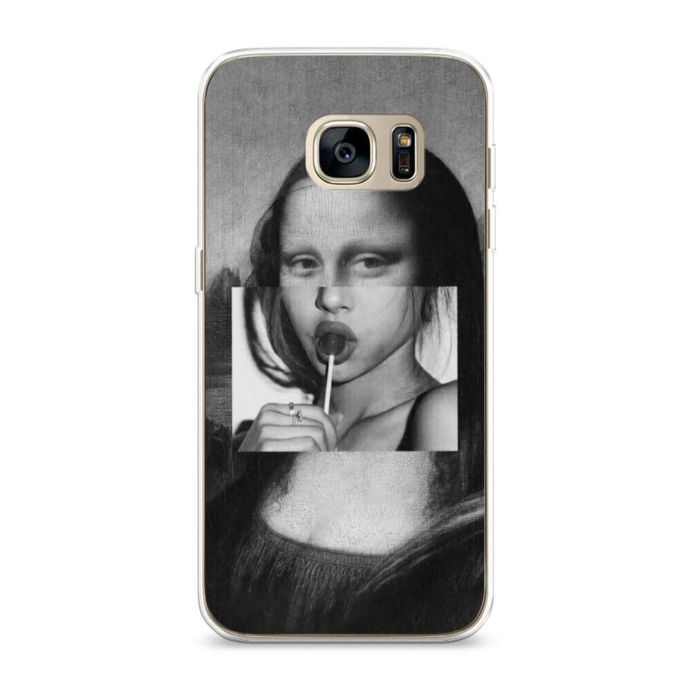 фото Чехол awog "mona lisa sucking lollipop" для samsung galaxy s7 edge