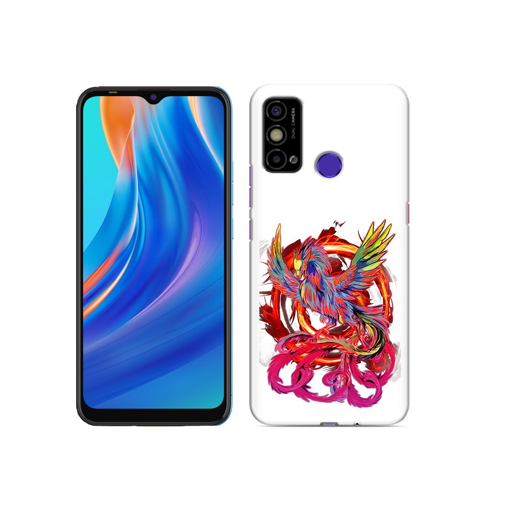 

Чехол MyPads Tocco для Tecno Spark Go красочный феникс, Прозрачный, Tocco