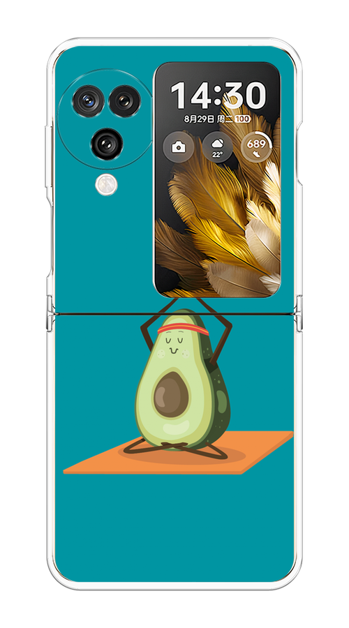 

Чехол на Oppo Find N3 Flip "Расслабься с авокадо", Бирюзовый, 2517250-1