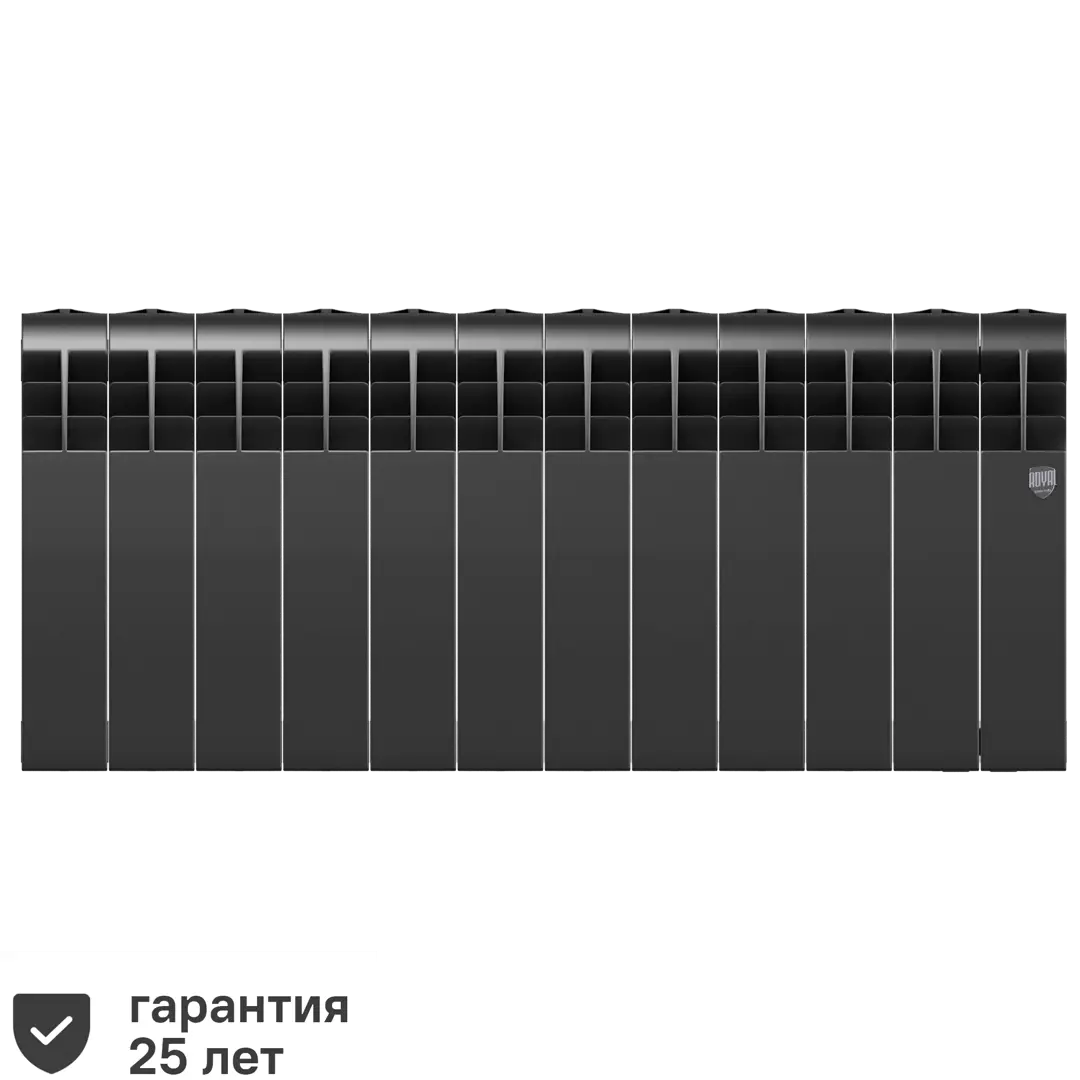 Радиатор Royal Thermo Biliner 350/87 биметалл 12 секций боковое подключение цвет черный