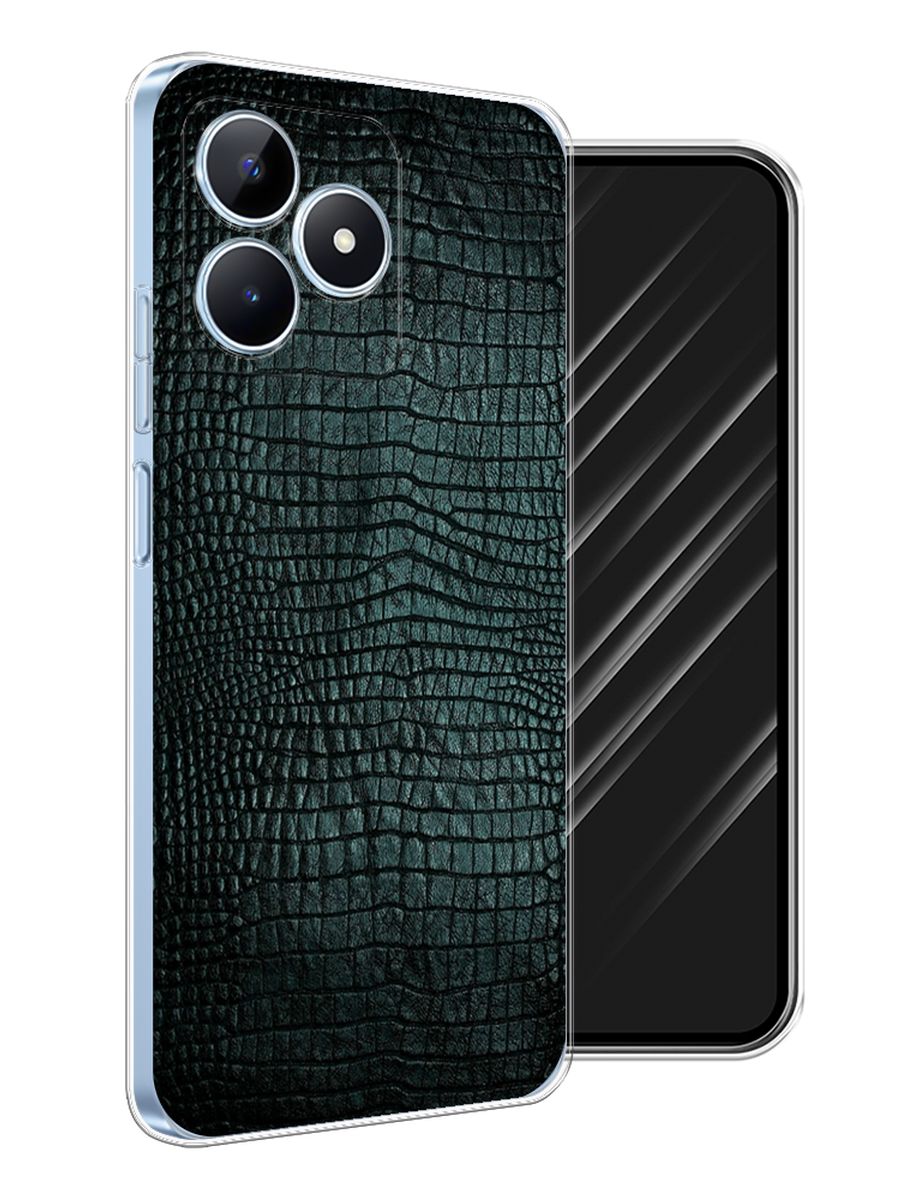 

Чехол Awog на Realme C60 "Черная змея", Черный;серый;голубой, 2516550-1