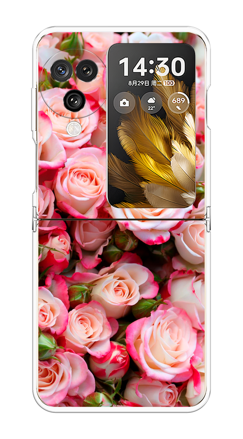 

Чехол на Oppo Find N3 Flip "Много роз", Розовый, 2517250-1