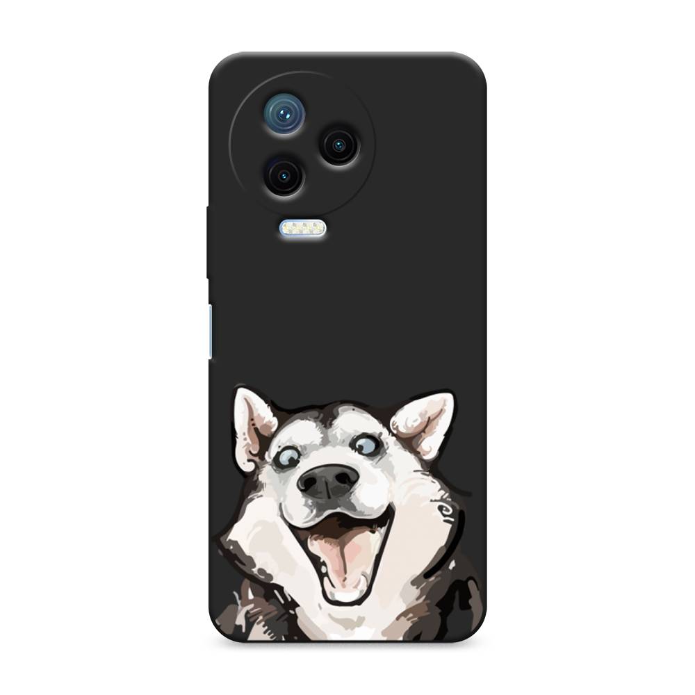 

Чехол Awog на Infinix Note 12 Pro 4G "Радостный хаски", Белый;голубой;черный, 3102252-1