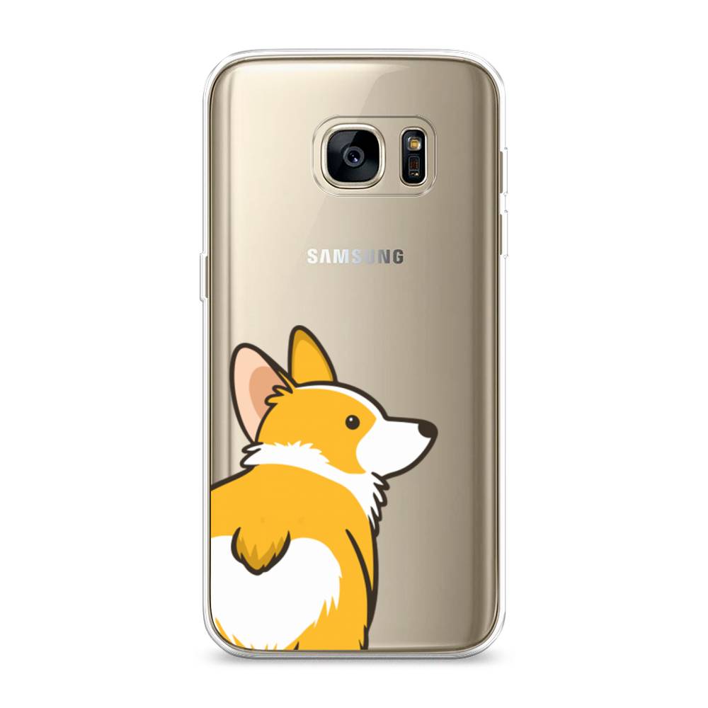 

Чехол Awog на Samsung Galaxy S7 edge "Корги следуй за мной", Желтый;бежевый;белый, 24650-2