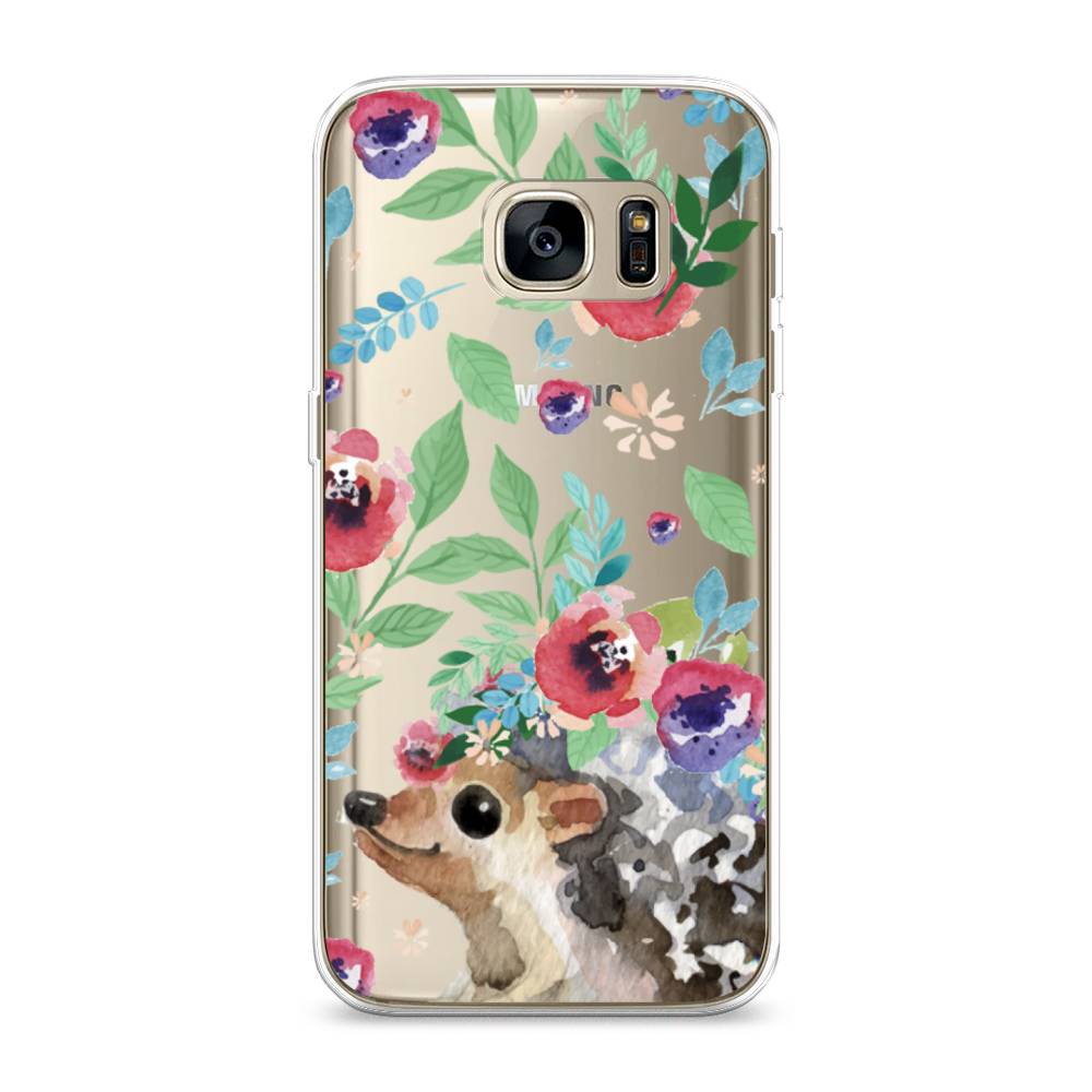 

Чехол Awog на Samsung Galaxy S7 edge "Ежик в цветах акварель", Розовый;зеленый;коричневый, 24650-2