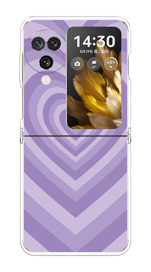 

Чехол на Oppo Find N3 Flip "Violet heart latte", Фиолетовый, 2517250-1