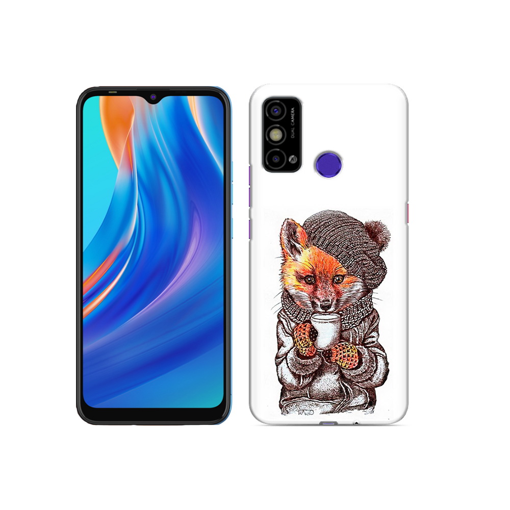 

Чехол MyPads Tocco для Tecno Spark Go лиса в шапке, Tocco