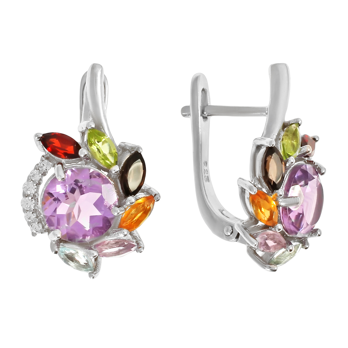 

Серьги из серебра с аметистом Balex Jewellery 2405937191, 2405937191