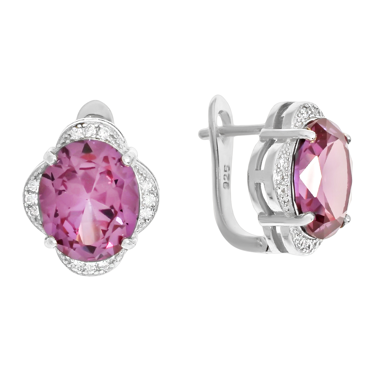 

Серьги из серебра с александритом искусственным Balex Jewellery 2405937234, 2405937234