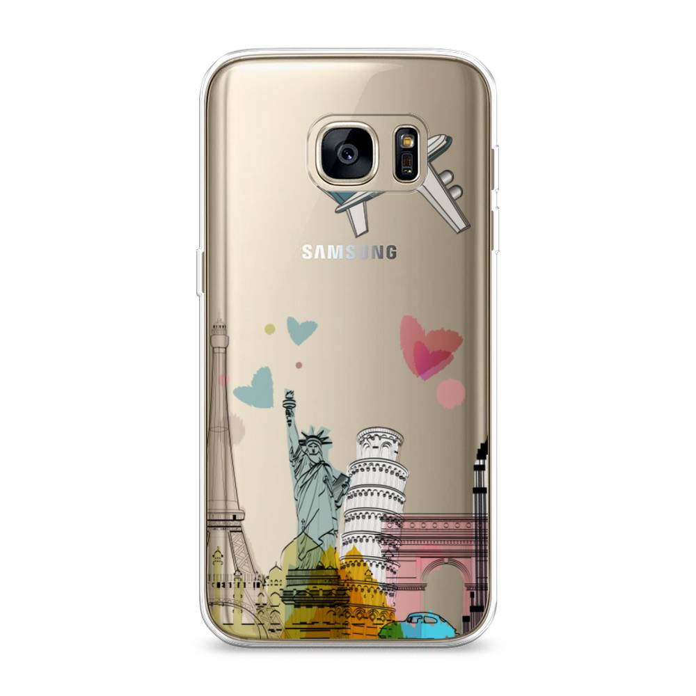 

Чехол Awog на Samsung Galaxy S7 edge "Самолет путешествий", Желтый, 24650-10