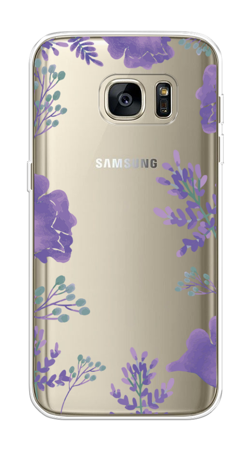 

Чехол Awog на Samsung Galaxy S7 edge "Сиреневая цветочная рамка", Прозрачный;фиолетовый, 24650-8